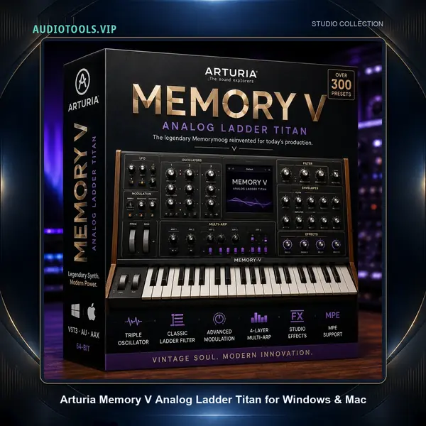 Arturia Memory V Analog Ladder Titan 3D box