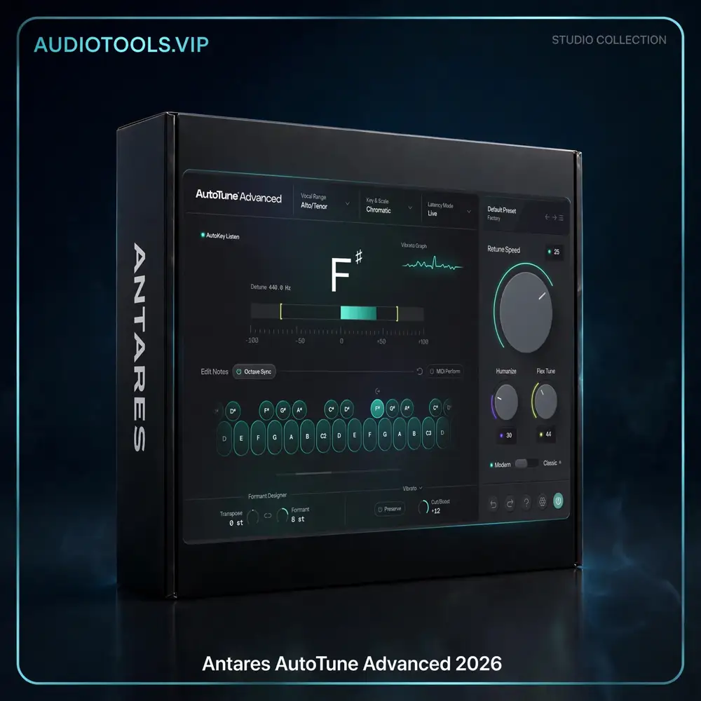 Antares AutoTune Advanced 2026 3D box Mac